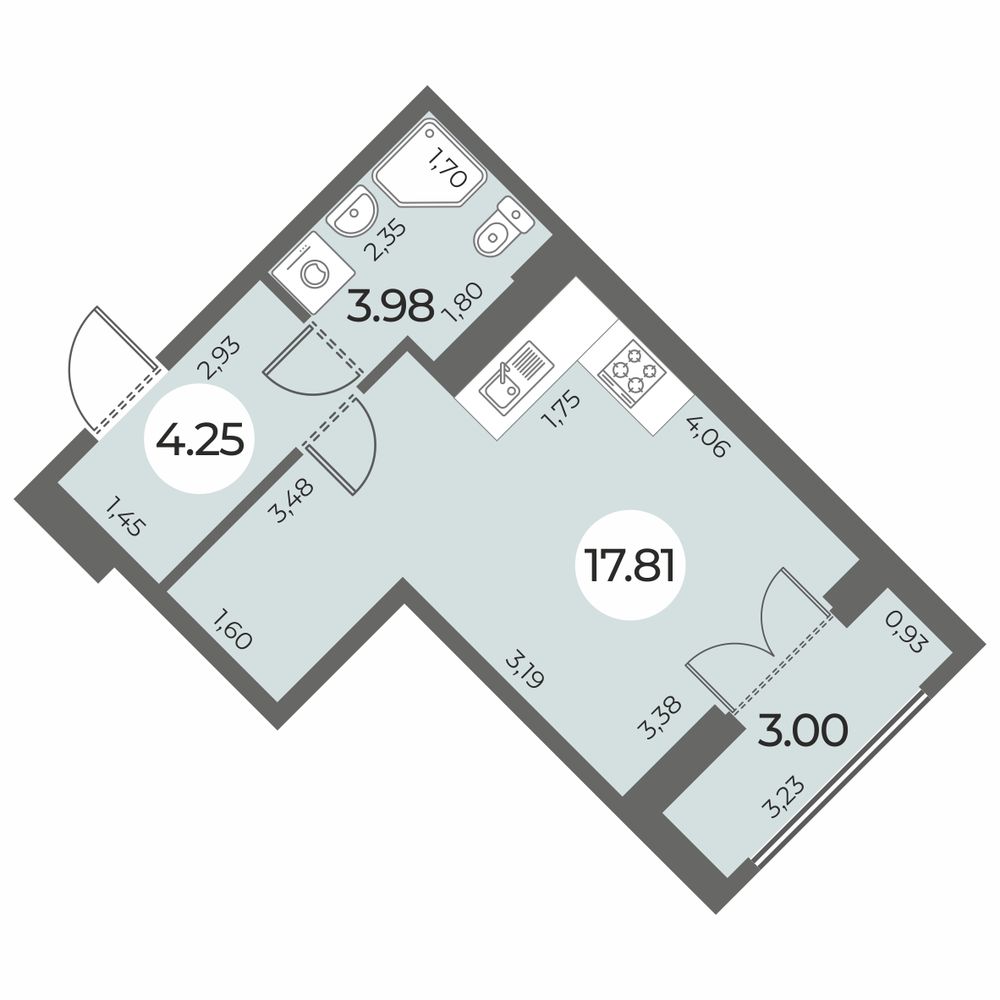 Квартира 45, этаж 6, секция 1, корпус 5